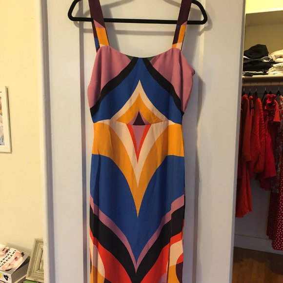 FARM Rio Colorful Geometric Midi Dress - Picture 2 of 3